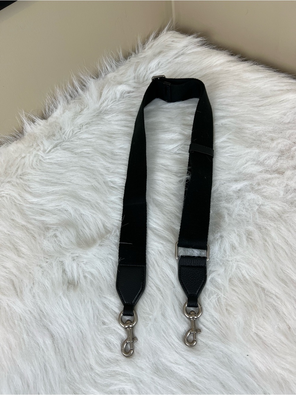 Marc Jacobs Black crossbody should strap with Silver-Tone Hardware Swivel Clip